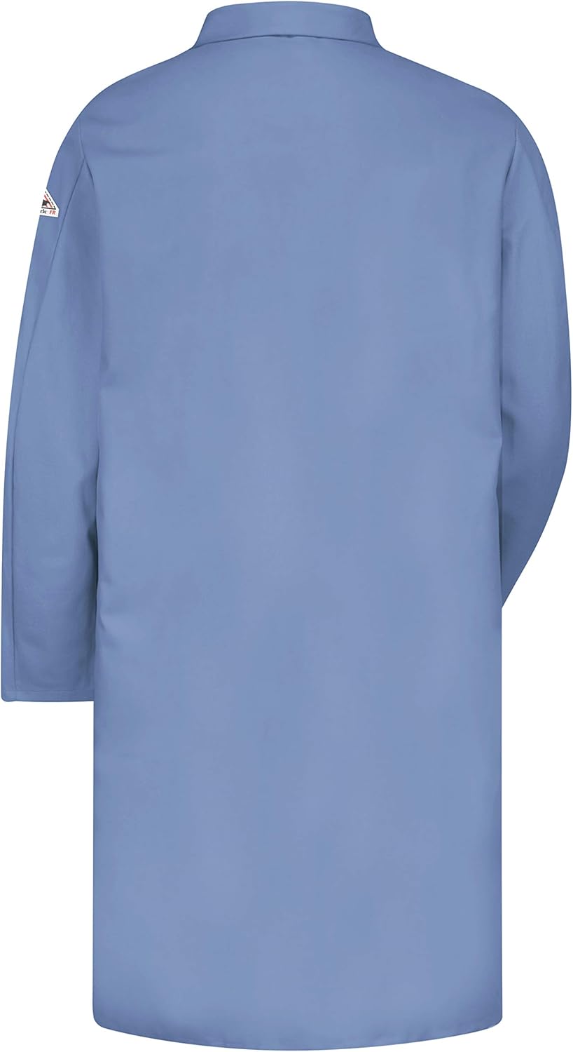 Bulwark Flame Resistant 7oz Cotton Lapel Collar Lab Coat: Clothing