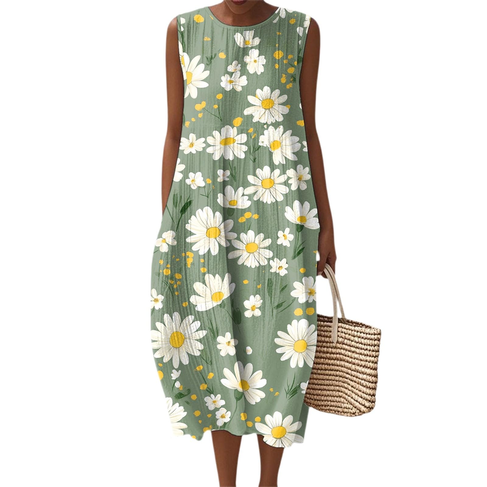 Flowy Dresses for Women Summer Fall Cotton Linen