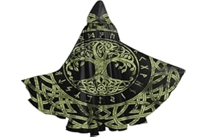 YETTA YANG Halloween Hooded Robe Cloak for Adult Men Women Christmas Hoodies Cape Cosplay Cosplay Costumes