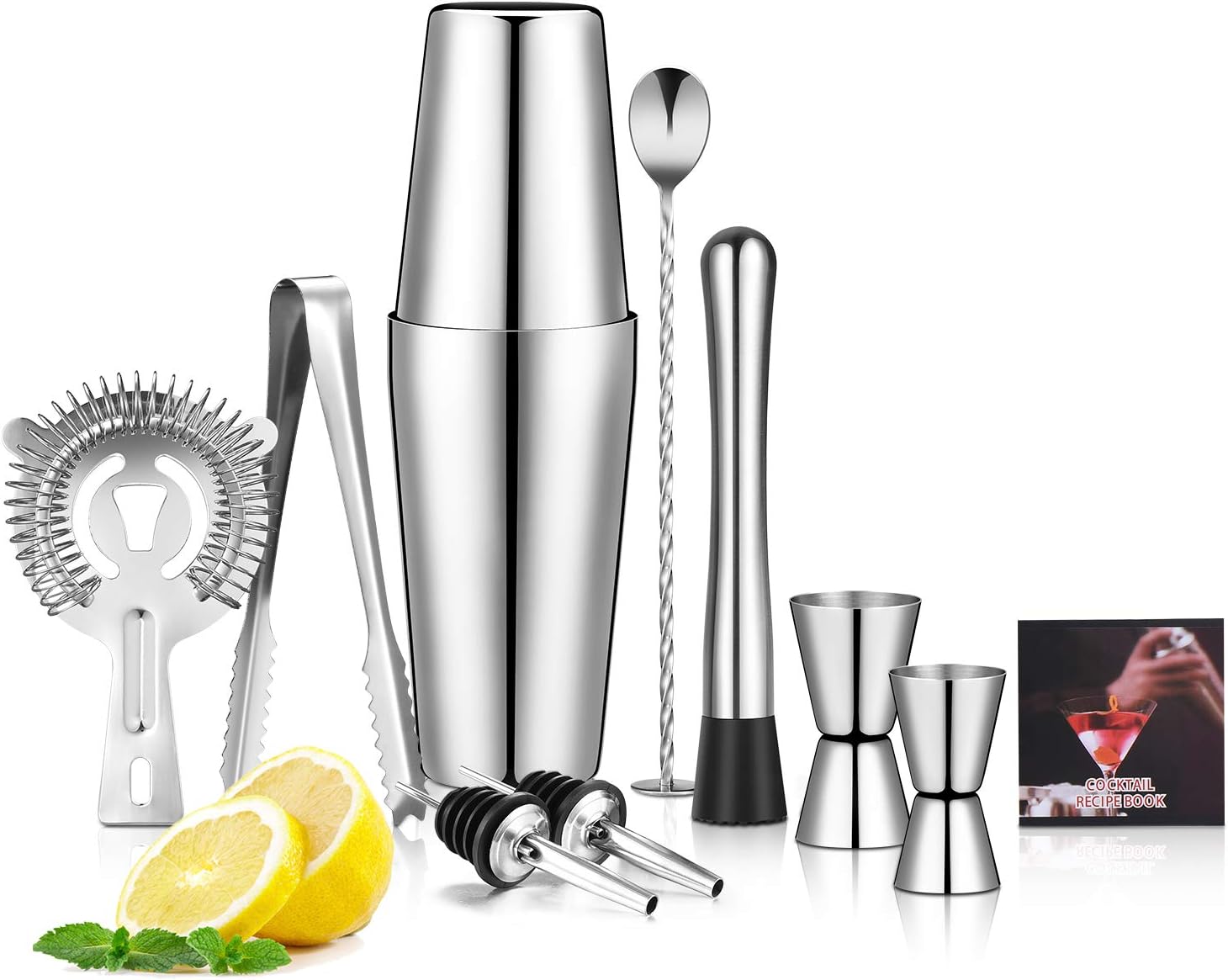 Boston Shaker Cocktail Shaker Set 10 Piece, 19oz & 26oz