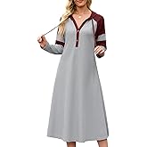 Hoodie Dress for Women Fall Winter Button Waffle Knit Long Sleeve Sweatshirts Dresses Color Block A Line Midi Dress