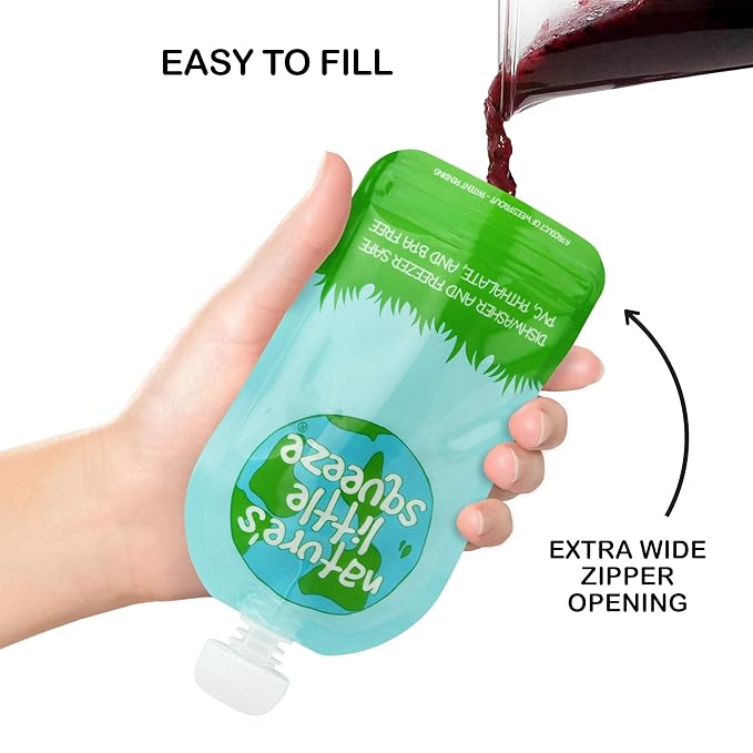 nature's little squeeze reusable food pouches