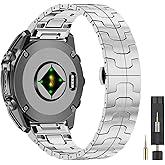 MDBBLBM 20mm Stainless Steel Quick Fit Band Compatible with Garmin Fenix8 AMOLED 43mm/Fenix 7S Pro/6S/6S Pro/7S/5S/5S plus,Metal Watch Band For Descent Mk3 3i 43mm/Mk2s/Approach S70 42mm/epix Pro42mm