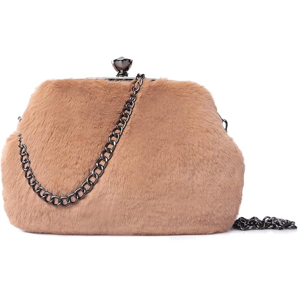 XPONNI Fuzzy Dumpling Bag, Cute Fluffy Bags Y2k, Cute Mini