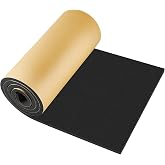 1 Pc 78 x 16 x 1/2 Inch Closed Cell Rubber Foam, Marine Foam Roll, Black | Large Rubber with Adhesive Insulation Sheets, Lightweight Single Sided Tape Water Weather Resistant for Craft