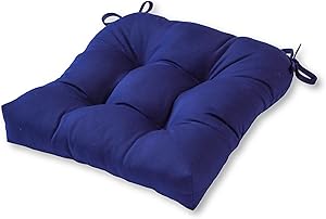 Greendale Home Fashions AZSC4800-NAVY Midnight 20-inch Outdoor Sunbrella Fabric Dining Seat Cushion