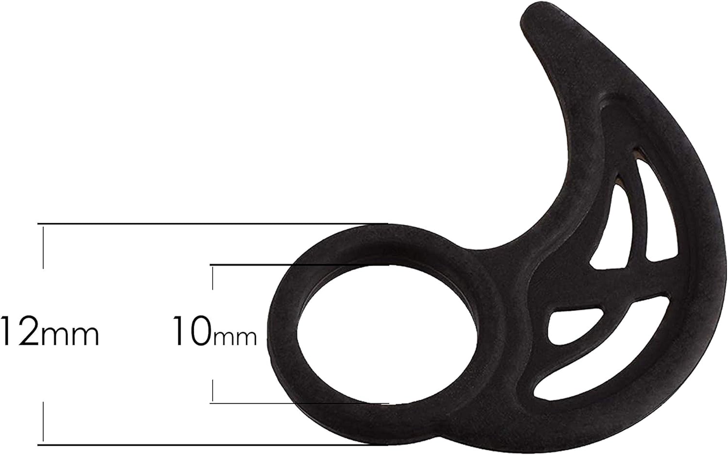Xcessor 4 works (8 Pieces) Universal Silicone Earhooks. Earphone Accessory for Sports. Compatible with the most Popular In-Ear Headphones. Black - Image 5