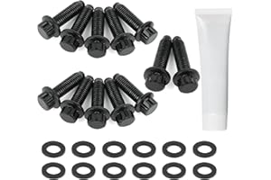 CAMOTOKIIT Up Pipe Bolt Set 12 for 2001-2016 GMC Sierra 2500/3500 Duramax,2001-2016 Chevrolet Silverado 2500/3500 6.6L LBY LLY LBZ LMM LML Duramax Diesel