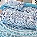 Meeting Story Mandala Bohemian Design 3Pcs Duvet Cover Set (Full, Blue)