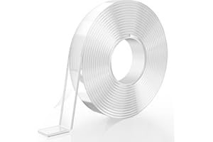 CREGEAR Double Sided Tape Heavy Duty (10 FT/120in), Transparent Nano Tape, Clear Mounting Tape Strong Adhesive Strips, Multipurpose Wall Hanging Sticky Carpet Photo Frame Poster