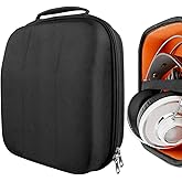 Geekria Shield Headphones Case Compatible with AKG K 240, K 92, K 712 Pro, K 702, K 701, N90Q, M220, K 553, Replacement Hard Shell Travel Carrying Bag with Cable Storage (Black)
