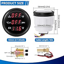 MH Triple Gauge Set - Water Temp