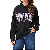 SweatyRocks Girl's Letter Graphic Hooded Sweatshirt Casual Long Sleeve Hoodie Pullovers Tops