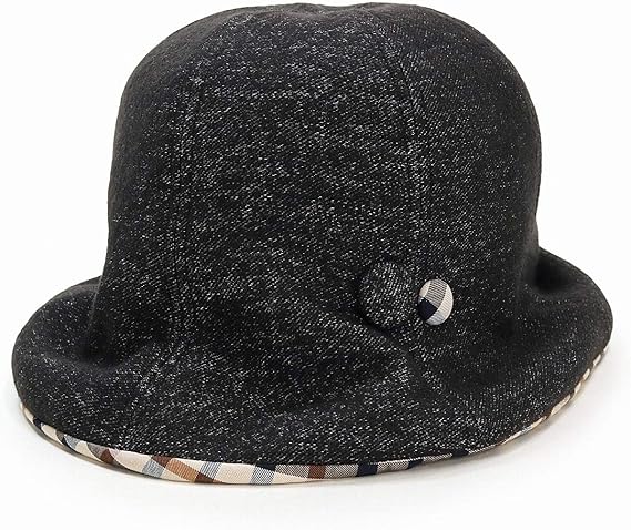Amazon ダックス Daks ハット チューリップハット チェック柄 ハウスチェック ウールシャンブレー 日本製 秋冬 M 約57cm 黒 ハット 通販