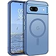 BENTOBEN for Google Pixel 8a Case, Google 8a Magnetic Case [Compatible with MagSafe] Translucent Matte Slim Shockproof Anti-Fingerprint Anti-Scratch Protective Cover for Google 8a 6.1’’ Blue