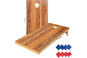 TIANNBU Solid Wood Premium Corn Hole Outdoor Game Set, 2 Regulation and Waterproof Cornhole Game Boards, with 8 Toss Bags, Perfect for Outdoor Indoor