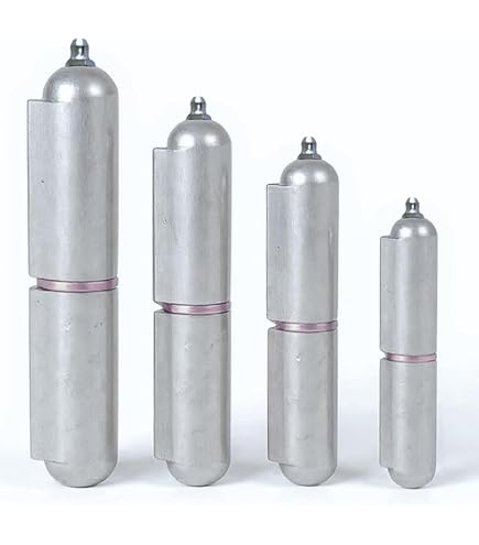 Lot De 4 Charnières De Porte Renforcées à Souder – Noires – Capacité 500 Kg