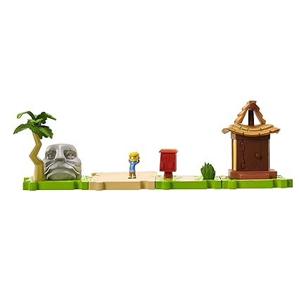 Nintendo JAKKNIN029OIL - World of Micro Land Zelda Playset Deluxe - Outset Island mit Link Figure