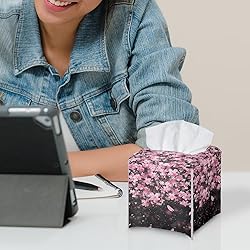 Talayituse Cherry Blossom Print Tissue Box Cover