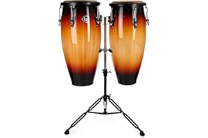 LATIN PERCUSSION LP Aspire 10 & 11 inch Conga Set with Stand Vintage Sunburst LPA646-VSB