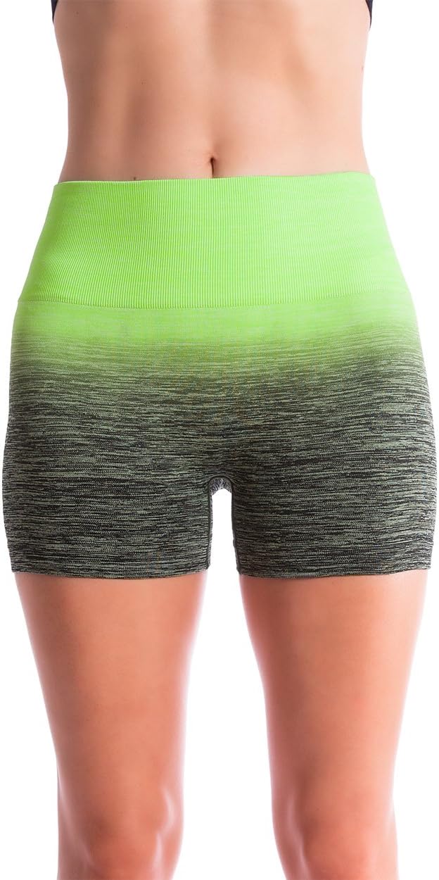 Homma Women's Compression Ombre Yoga Shorts Casual Shorts Slim Fit