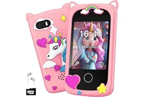 HETYUE Kids Smart Phone Toy for Girls - Girl Toys Age 6-7 Years Old Real Cell Phones for Kid 3 4 5 6 7 8 9 10 11 12 - Kids Birthday Gift 3-5 4-6 5-7 6-8 7-12 8-10 8-12 Autism Montessori Toys