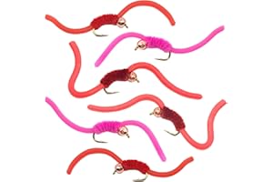 THE FLY CRATE ADVENTURE BY THE FLY The Fly Crate Improved San Juan Squirmy Wormy Trout Worm Fly Assortment