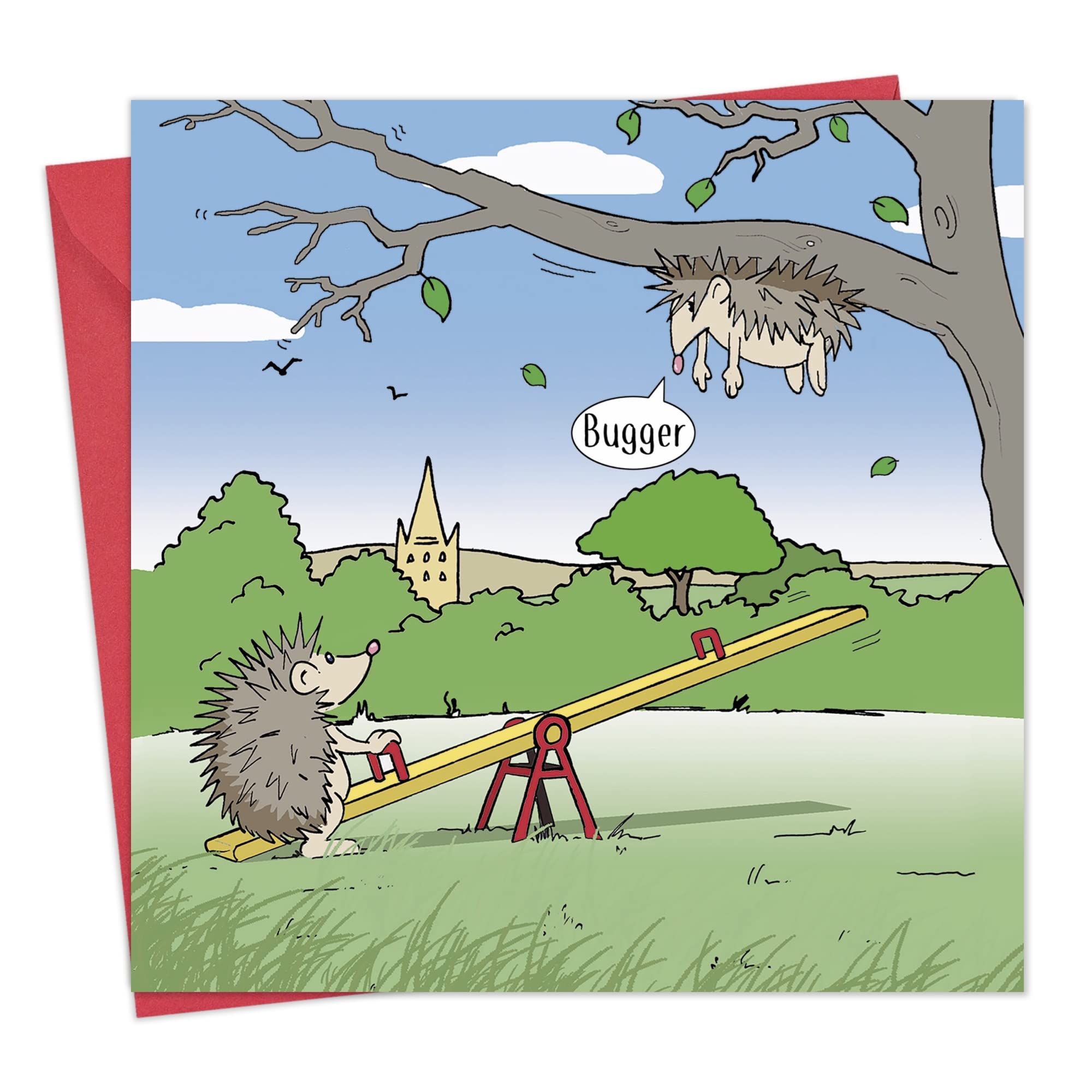 Twizler Funny Card with Hedgehogs - Blank Inside - Humour Happy Birthday Card - Mothers Day - Fathers Day - Valentines - Teenager - Get Well Soon - New Home