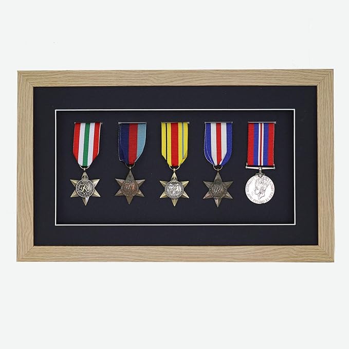 3d Deep Box Frame To Display War/Military/Sports Medals Black White