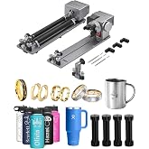 ATOMSTACK Rotary Bundle R8 Pro Rotary Chuck, Rotary Roller, 4th Axis &amp; Y-Axis Dual Rotary Kit, For AtomStack Laser Machine, for Cylindrical &amp; Irregular Objects (Cups, Bottles, Spheres), USB Plug Play