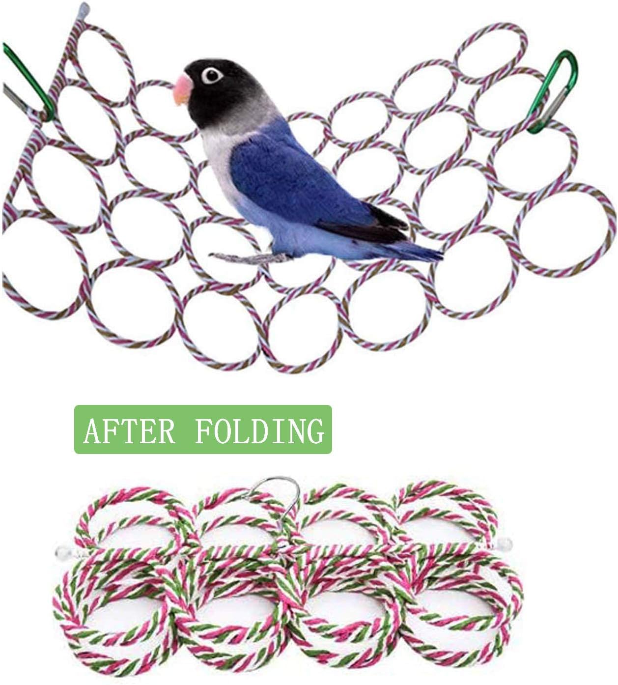 Bird Swings Stand, Toys for Birds Birdcage Perches Hanging Ladders Climbing Toys for Parrot Budgies Parakeet (Randomly Color) - Image 3