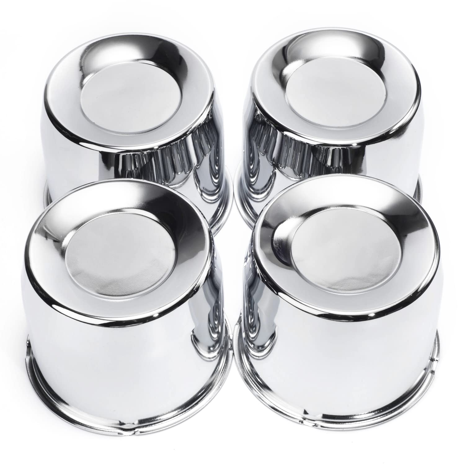 Photo 1 of RTrhinotuning 4pcs 5.15in Push Through Wheel Center Caps Chrome Silver Truck Trailer Wheels Hub Caps 4.31in Height