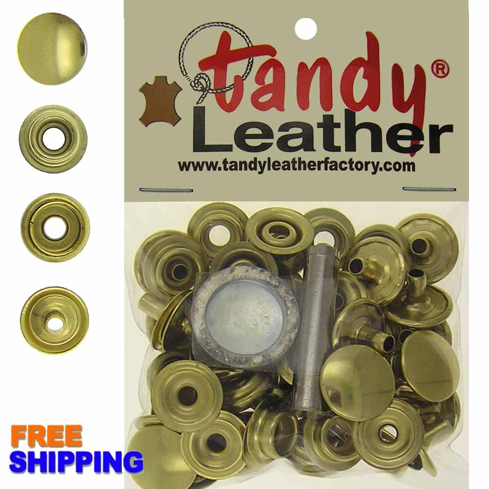 Tandy Line 24 Snaps 15 Set with Tool (GOLD)
