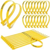 Wonderjune 2000 Pcs Plastic Truck Seals Trailer Door Seals Numbered Security Tags Tamper Proof Evident Tags Safety Ties Plastic Locks for Cargo Container Shipping Transport(Yellow)