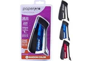 PaperPro Bostitch Compact Classic No Effort, One Finger, Great for Carpal Tunnel and Arthritis, Assorted, 3054
