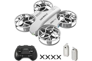 SIMREX Mini Drone for Kids & Beginners, RC Quadcopter with Altitude Hold, 3 Speed Modes, One Key Takeoff/Landing, Headless Mode, Cool LED Lights, Stunt Flip, Ideal Christmas Birthday Gift Toy(Gray)