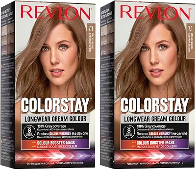 Revlon Colorstay Longwear Permanent Cream Colour Dark Ash Blonde 7.1 (Pack of 2)