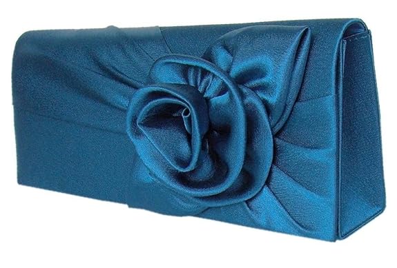 DIVA-MODE Damen,Handtasche,Abendtasche,Evening Bag,Blau,26x11 cm