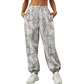 TERIVEEK Camo Pants Women Baggy Fleece Y2K Camouflage Sweatpants Casual High Waisted Jogger Lounge Pants with Pockets