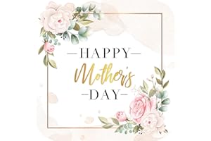 Mobiusea Creation Stickers for Mothers Day | 90-Pack for Sticker for Mom's Gifts and Mom's Card | 1.4 inch | Gold Foil | Happy Mother's Day Stickers | Pink Floral Rose Happy Mother's Day Labels