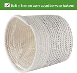 tenn well 20cm Plant Pot with Liner Cotton Indoor Planter Basket Black White view 4