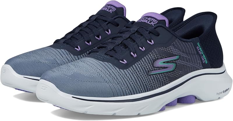 Chaussures Go Walk 7 pour Femme, Bordure Textile Bleu Marine, 38.5 EU