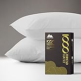 Mayfair Linen 100% Egyptian Cotton Pillow Cases King - 1000 Thread Count Pillowcases King Size Set of 2, Soft Cooling & Breathable Extra Long Staple Sateen Weave Cotton Pillow Covers for Bed - Silver