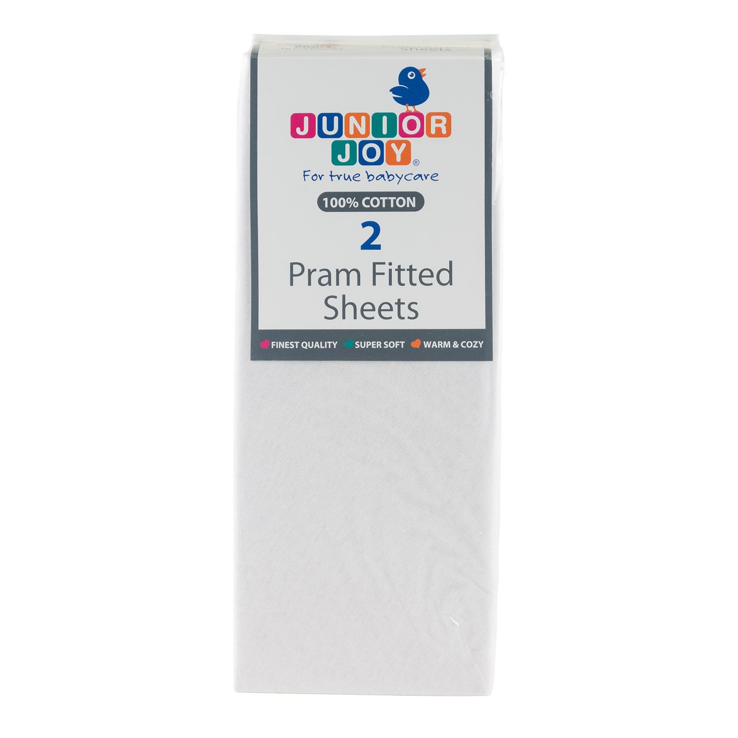 Pram Fitted Sheet (White) - 6228WH