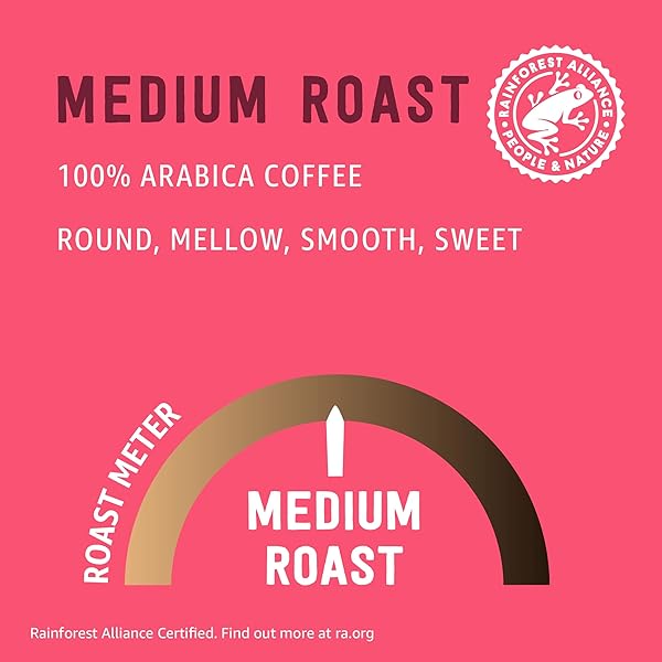 AMAZON BRAND – HAPPY BELLY MEDIUM ROAST COMPOSTABLE COFFEE PODS, COMPATIBLE WITH K-CUP BREWER, 96 COUNT