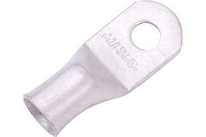 SELTERM 25pcs 2/0 AWG 5/16" Stud Marine Grade Tinned Copper Battery Cable Lugs, 00 Gauge Ring Terminals, UL Wire Lugs Electrical Battery Cable Ends, Tinned Copper Lugs Battery Terminal Connectors