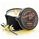 TRINIDa Low Temperature Massage Oil Candle 2.35oz - Soy Wax & Coconut Oil Blend, Moisturizes Skin,Stress Relief, Couples Massage & Home SPA, Romantic Gift Massage Scented Candle (Vanilla)