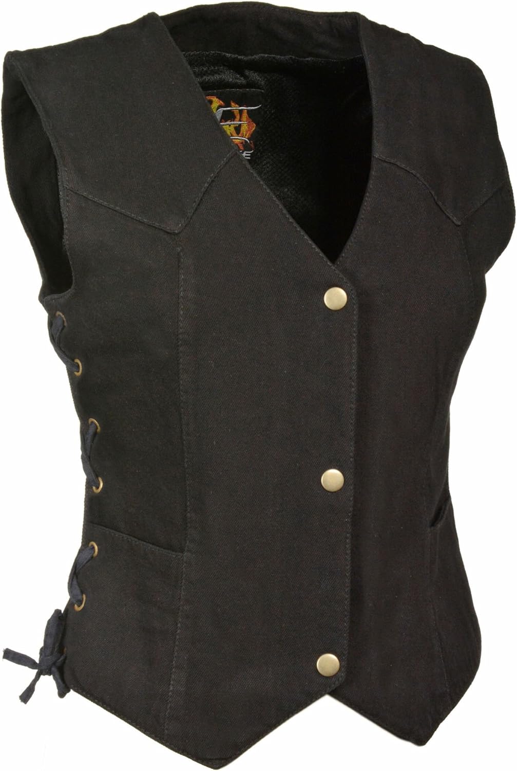 ladies white denim vest