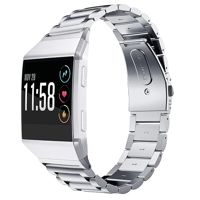 Fitbit banda iónico, shangpule Metal de acero inoxidable ...