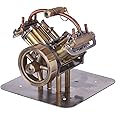 PeleusTech Mini V4-Steam Engine Miniature Steam Engine Model without Boiler